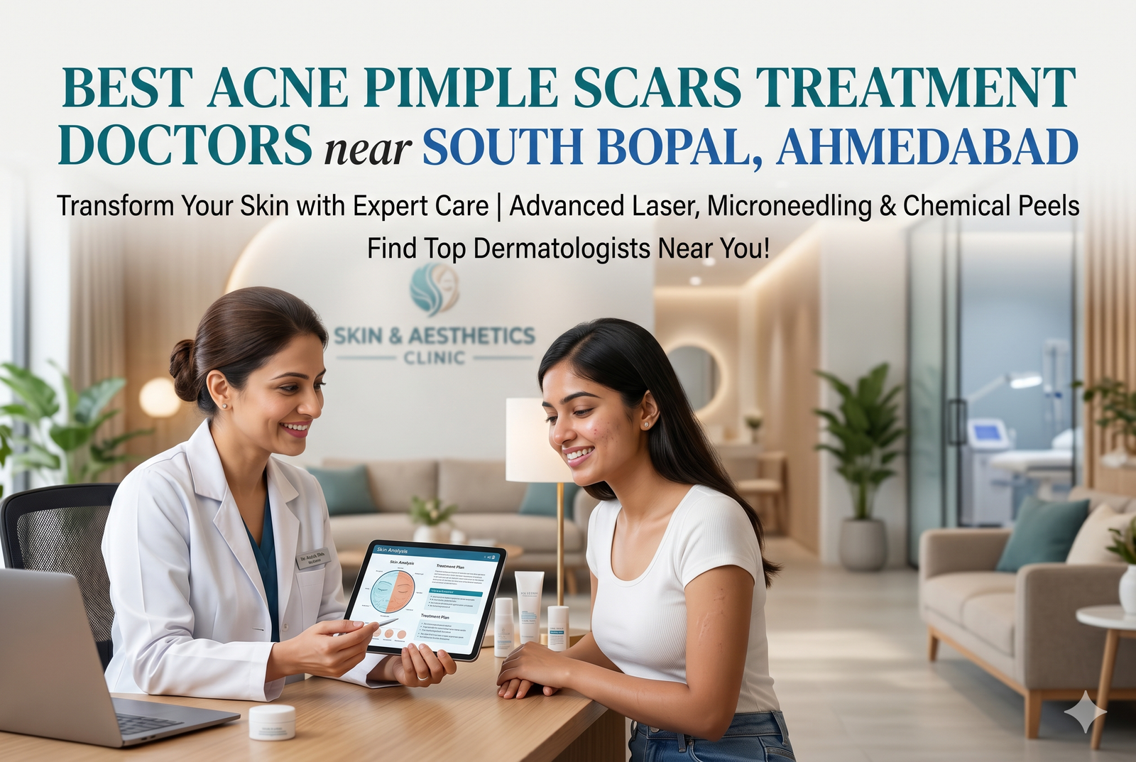 Best Acne Pimple Scars Treatment Doctors near South Bopal, Ahmedabad