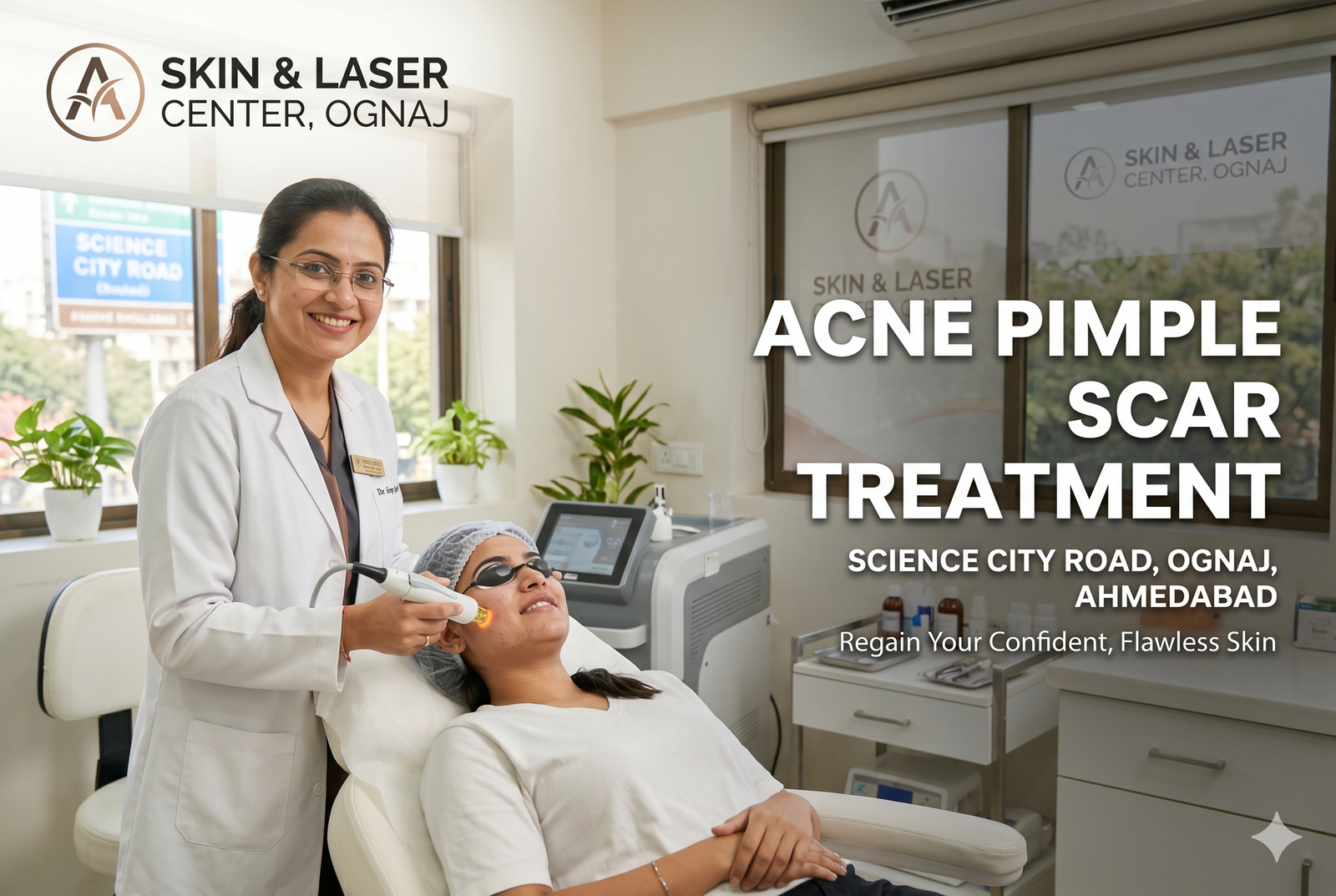 Acne Pimple Scar Treatment in Science City Road, Ognaj