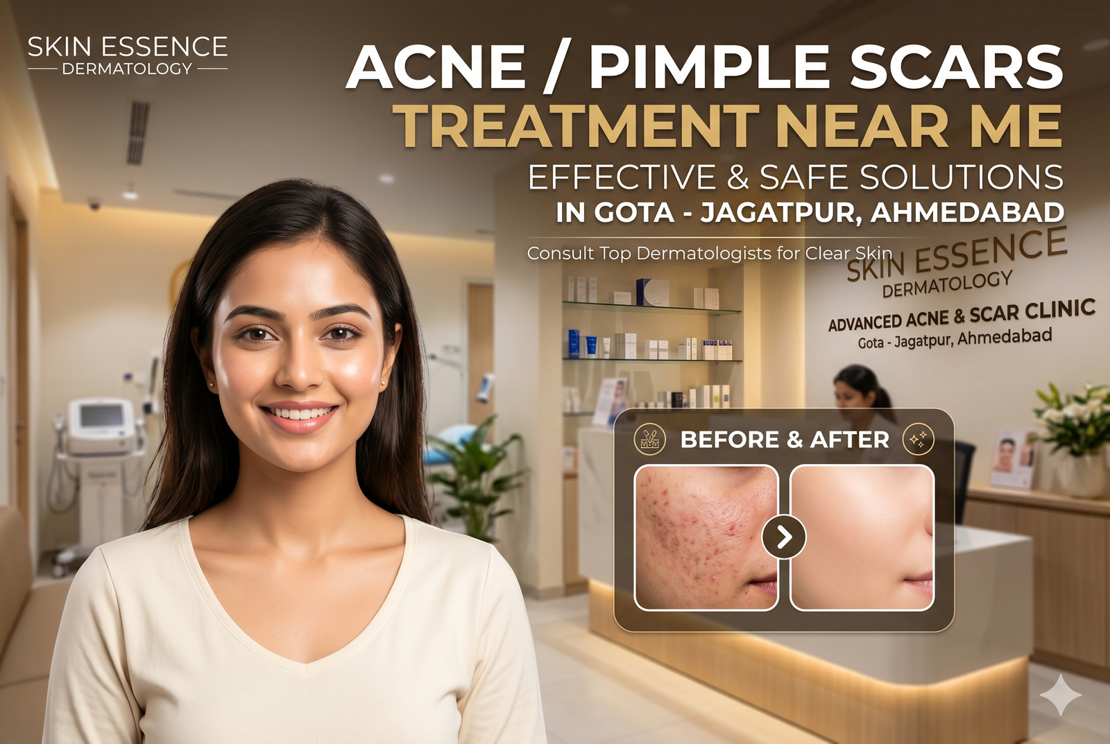 Acne Pimple Scars Treatment Near Gota Jagatpur Ahmedabad