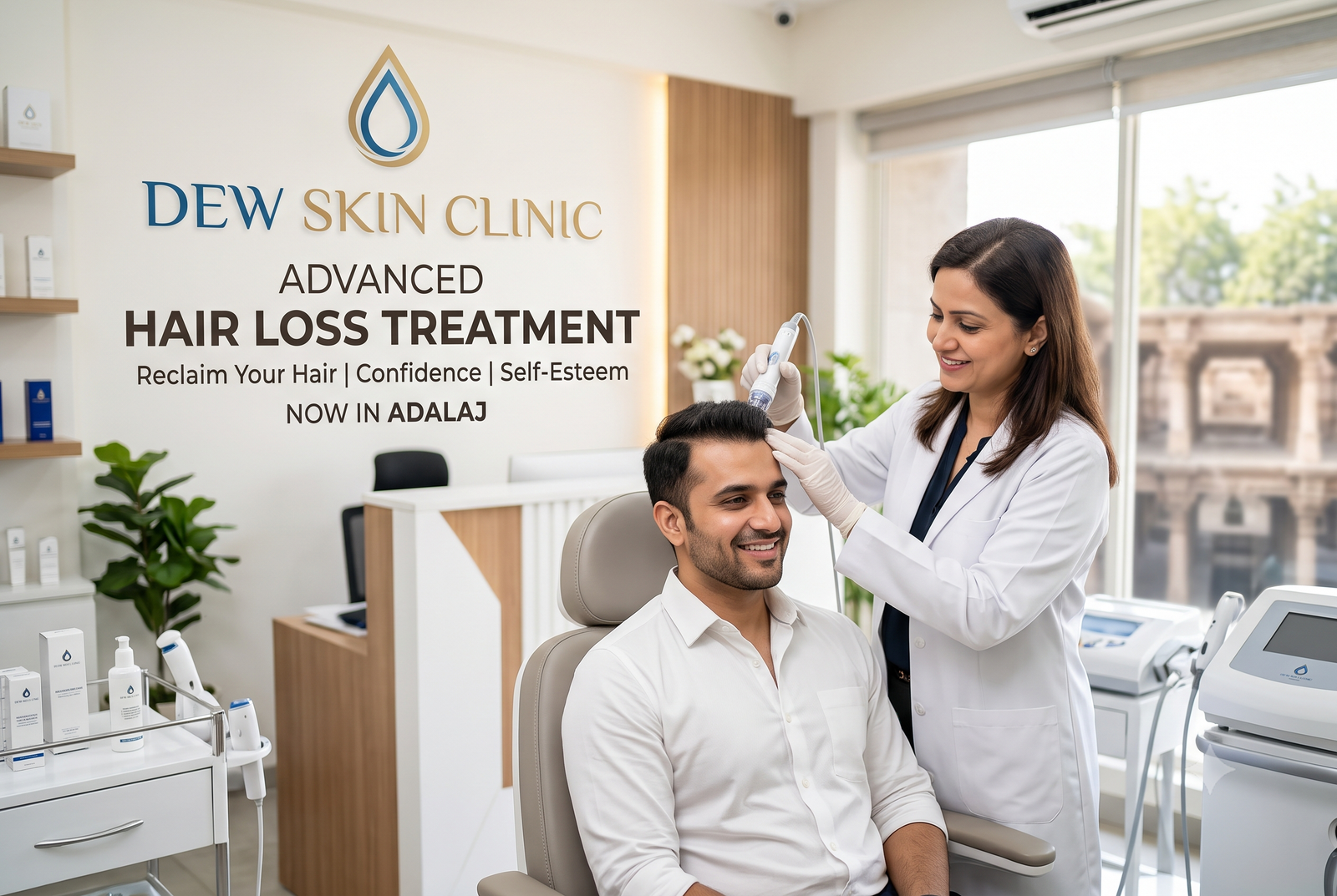 Hair Loss Treatment in Adalaj, Ahmedabad | Dew Skin Clinic