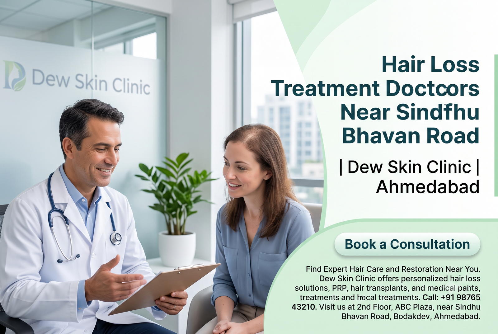 Hair Loss Treatment Doctors Near Sindhu Bhavan Road | Dew Skin Clinic