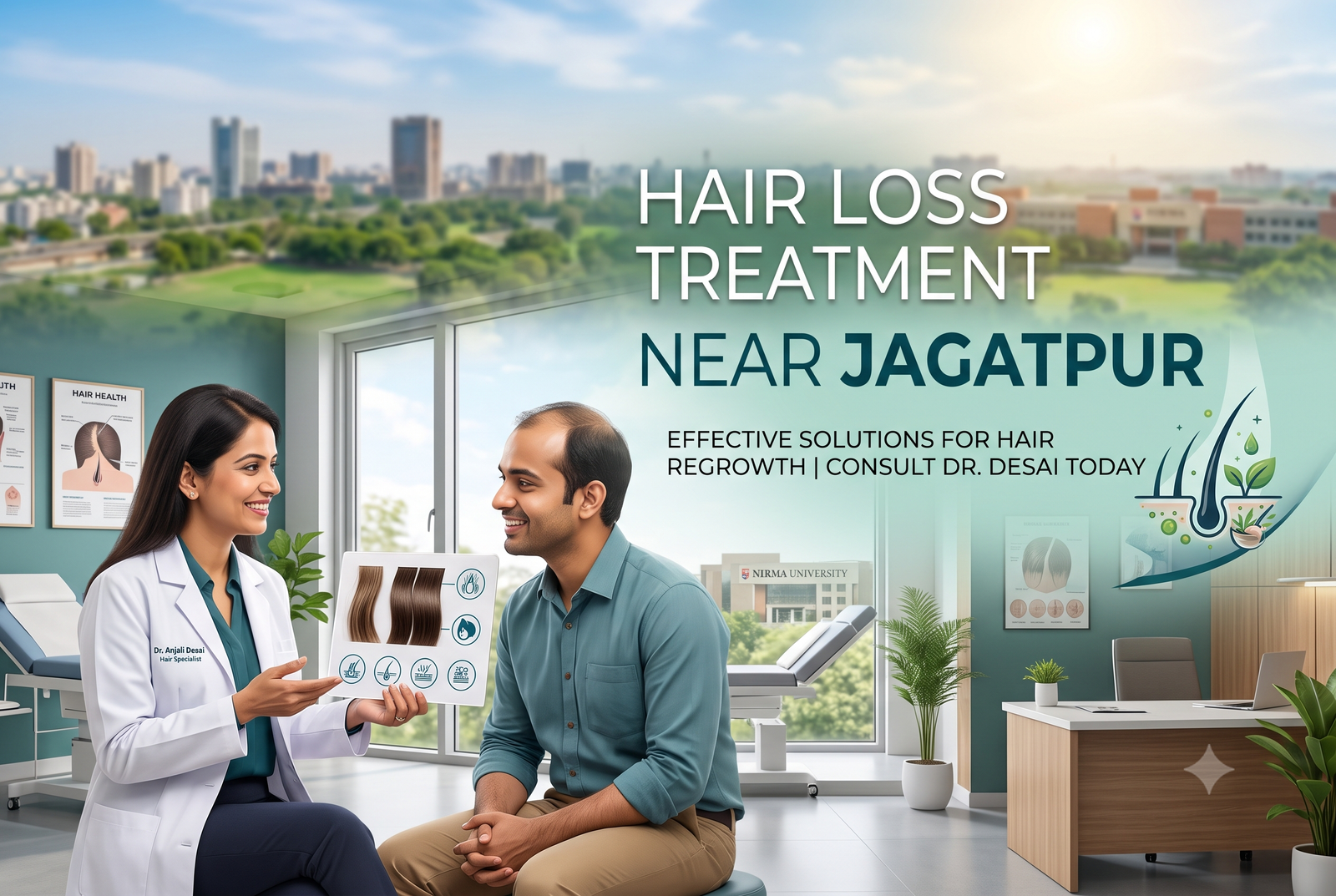 Hair Loss Treatment Near Jagatpur, Ahmedabad | Dew Skin Clinic