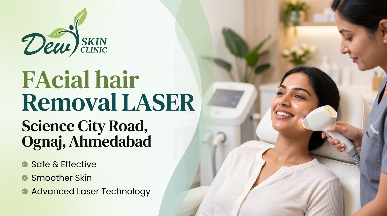 Facial Hair Removal Laser in Science City Road, Ognaj, Ahmedabad: A Complete Dermatologist Guide