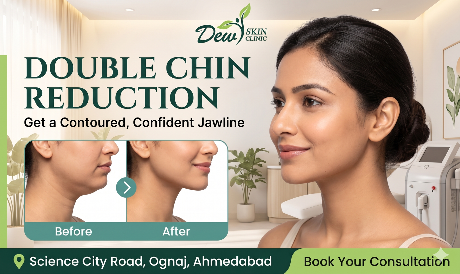 Double Chin Reduction in Science City Road Ognaj, Ahmedabad: A Complete Doctor-Led Guide